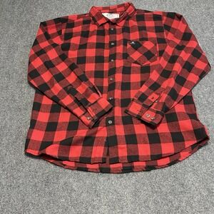 Mossy Oak Long Sleeve Button Up Buffalo Plaid Flannel Shirt - Size XL